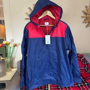 NWT Vineyard Vines x Target Red and Blue Hooded Windbreaker Nautical Jacket